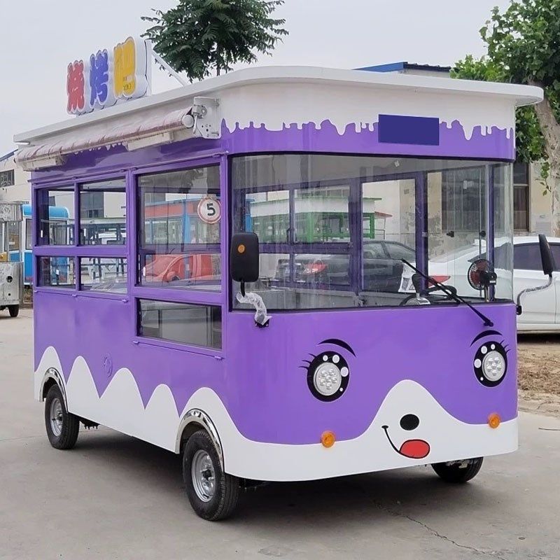 电动小吃车多功能餐车移动早餐车快餐摆摊车流动炸串麻辣烫地摊车