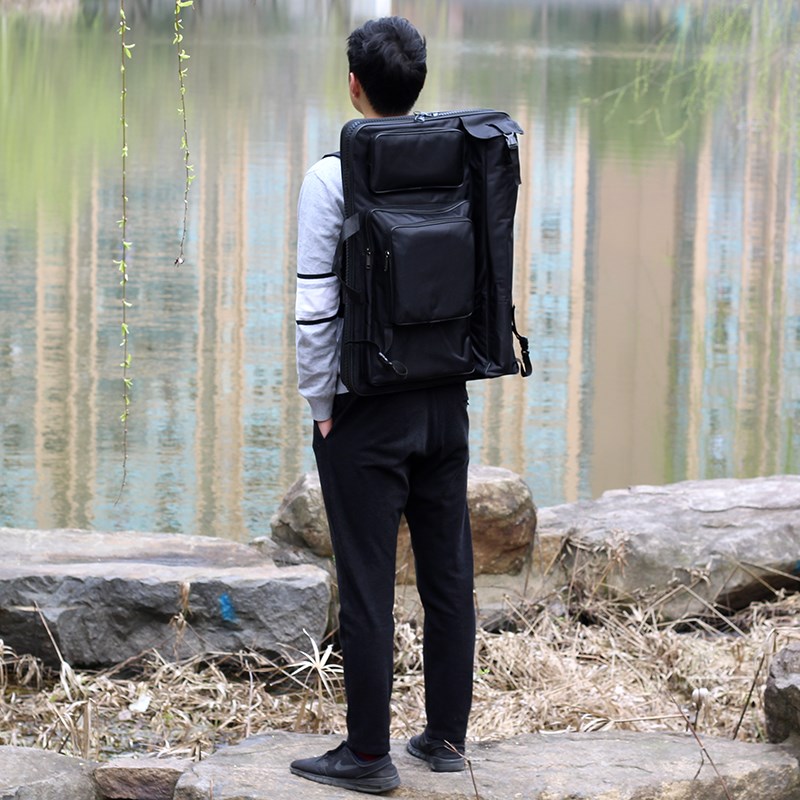 画袋画板包美术袋写生素描多功能艺考背包k大号防水学生画包