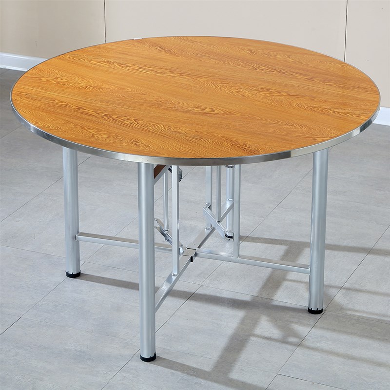 大圆桌圆桌面玻璃转盘折叠桌架餐桌饭桌食堂乡村家用宴席酒店桌子