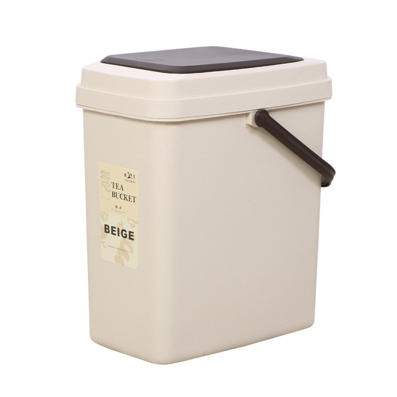 按压茶水桶 塑料弹盖茶渣桶 茶桶 垃圾桶 废水桶 功夫茶具配件