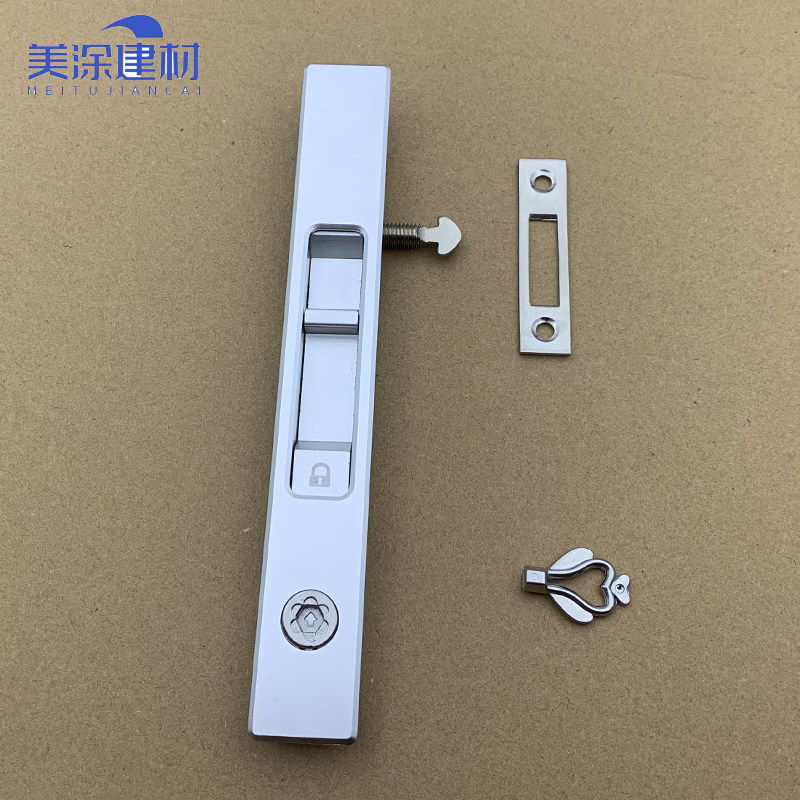断桥铝合金拉门窗自动锁窗锁移门移窗钩锁带儿童锁钥匙条形勾锁