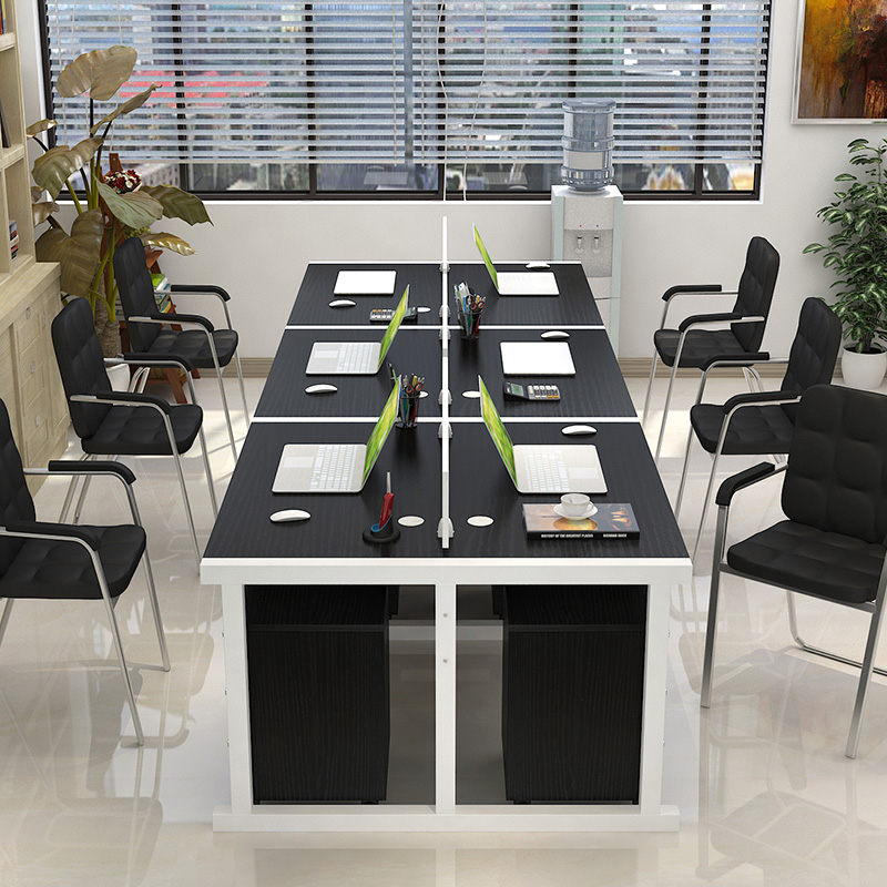 公司职员办公桌人人工作位多人电脑台屏风隔断单人桌椅