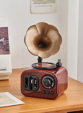 复古留声机咖啡厅小音乐盒吧台桌面客厅卧室装饰摆件家居饰品创意