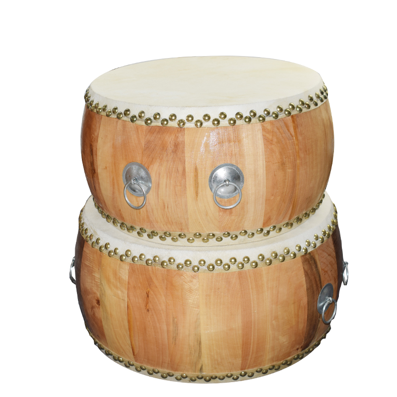 白茬椿木堂鼓高音鼓牛皮大鼓  1 18一米原木色道具法器鼓