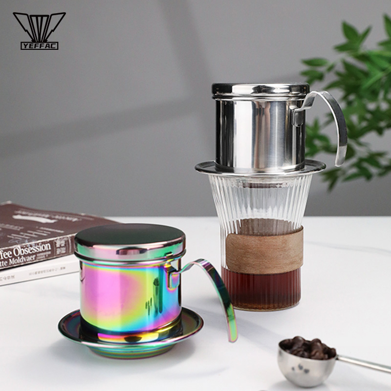 YEFFAC越南滴滤咖啡壶 不锈钢滴滤式咖啡过滤杯多色便携家用滴壶