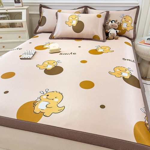 A类可爱少儿可用冰丝凉席1.5m卡通印花软席子亲肤裸睡可折叠宿舍