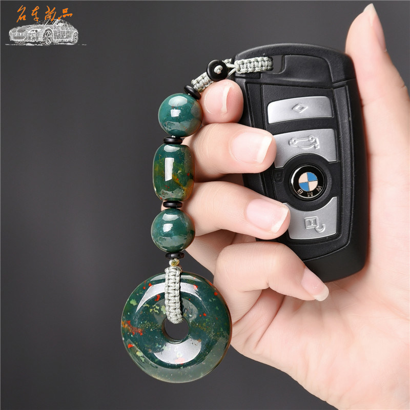 汽车钥匙挂件高档男女扣钥匙链串钥匙圈个性韩国可爱创意玉石饰品