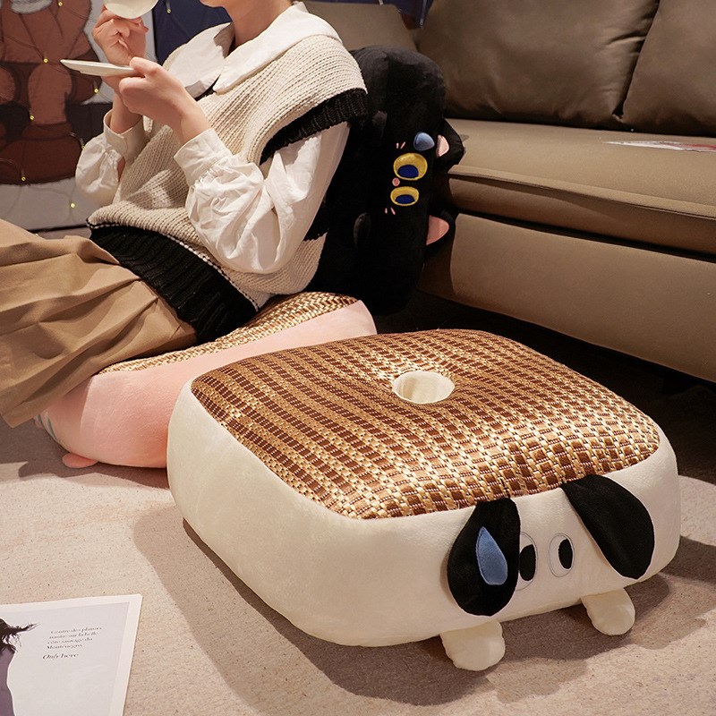 【冰藤凉席坐垫】四季增高坐垫椅子垫垫办公室坐垫久坐学车坐垫