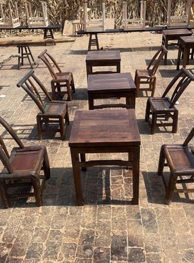 60年代怀旧老物件市井地摊方凳火锅中式换鞋定制实木 椅子一把70