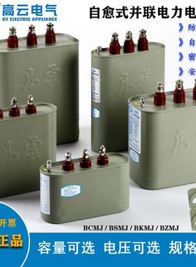宁波高云 BCMJ0.48-15/20/25/30/40-3自愈式低压并联电力电容器