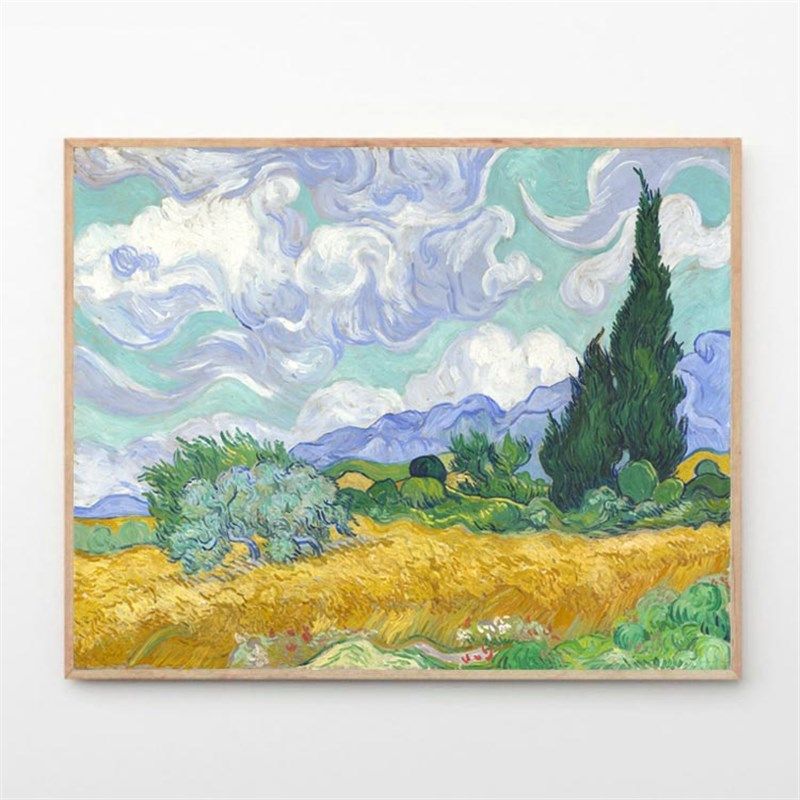 梵高Vincent田园风光花园经典名画油画 咖啡店 餐厅挂画画芯多款