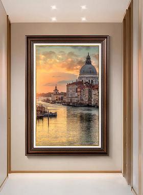 美式装饰画欧玄关走廊壁复DY600695古画建筑式油画客厅厅挂画餐法