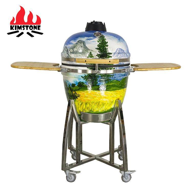 KIM瓷STaONE工厂直销大尺寸1英寸陶km2ado烧烤炉PGW烤架家庭聚会