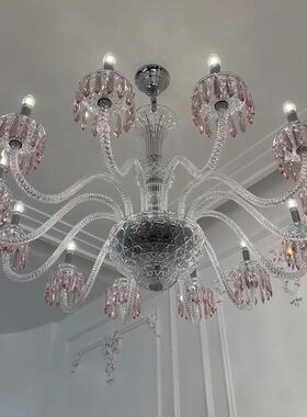 式客厅灯餐楼厅吊灯梯计师挑48131空复式别设墅中古风卧室粉色水