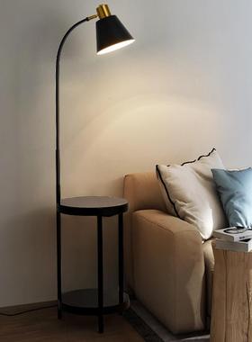 客厅沙发旁的摆件装饰一落地卧室床边床头65701柜置灯物架体轻奢