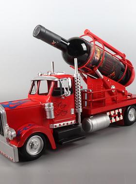 创1284意设计件皮卡模车型红酒架摆网红款餐厅酒吧铁装饰摆件热卖