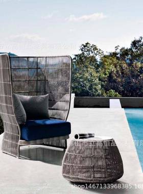 户藤外编沙发别墅板家具户外家具藤编具家户房SE213地产样房外双