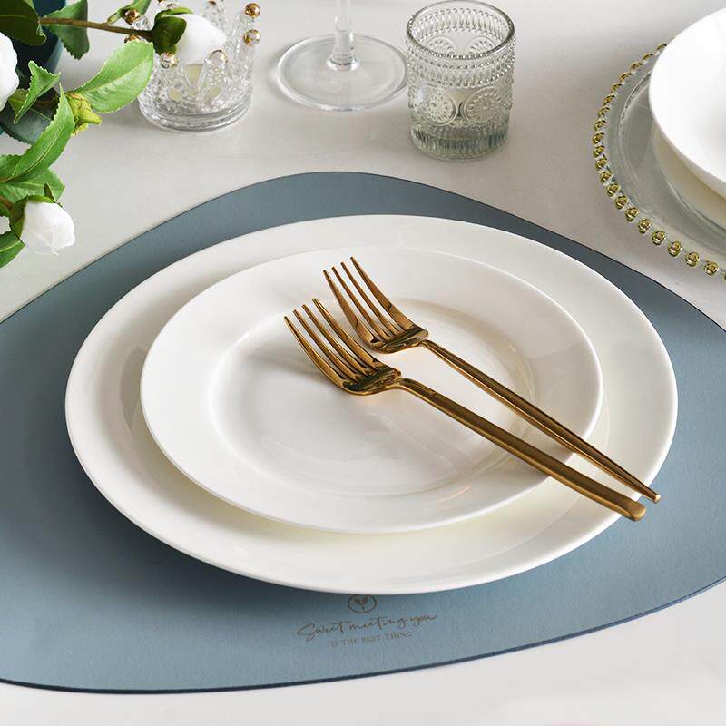 白纯餐具套装碗盘碟具家用成套餐2/4波人用白色骨瓷盘子碗可JKL微