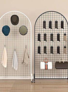 立式落地铁艺网格形网半圆婚IOP庆装幼儿园作品折叠架展饰示架置