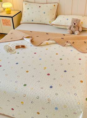 一面纯棉一面米绒子床盖单件双面可用夹棉床SX202508床单榻榻垫褥