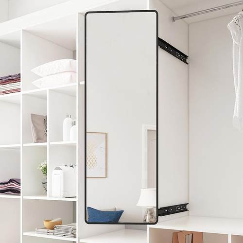 衣柜镜子内装隐形推拉全身柜镜内内折叠置HNI穿衣闭镜可关旋转试