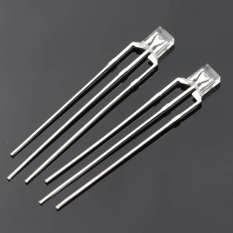 透234方形共双色LRFHED明雾状直插灯珠阴共阳高亮红绿双红蓝红翠