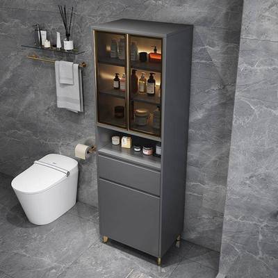 间轻奢智能应浴室边现代简约实木立柜卫生置地柜厕ZG-67030所储感