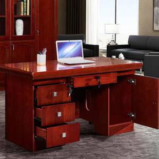 简约现代老板桌办公桌贴木皮经理主管桌家用写字台1.2/1.4/1.6米