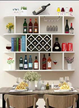 全实木墙上酒柜壁挂式易酒柜F978S679新款酒架简墙挂酒架挂墙壁挂