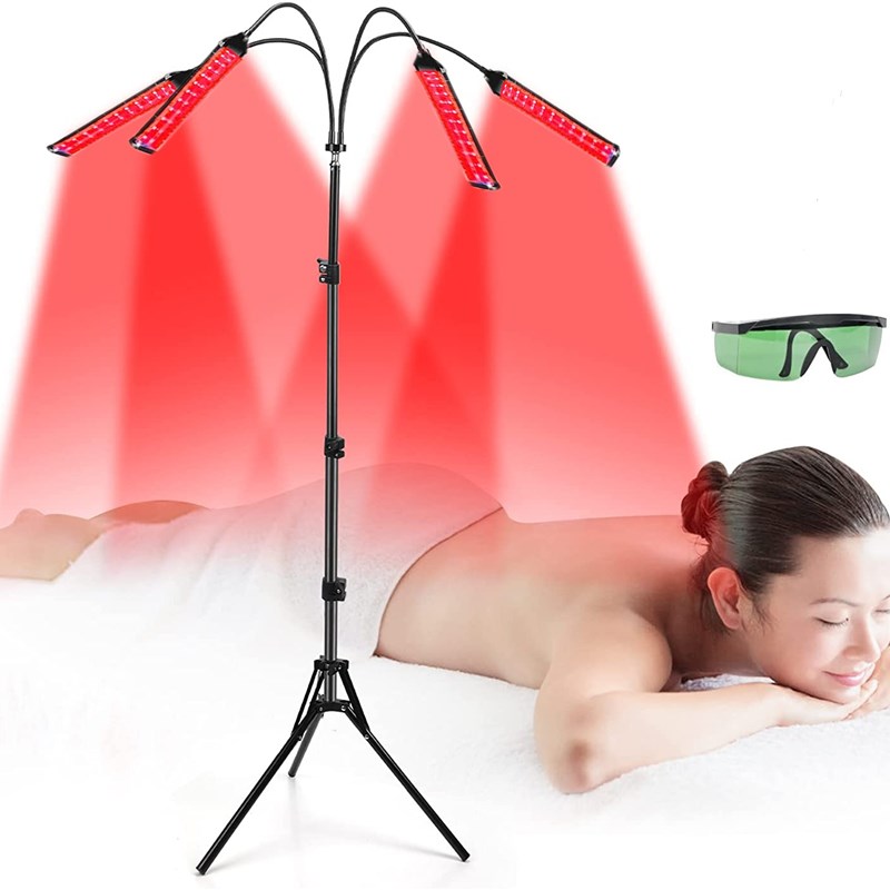 4头420灯遥控定时红外灯落地支架led理疗灯家用660nm850美容灯