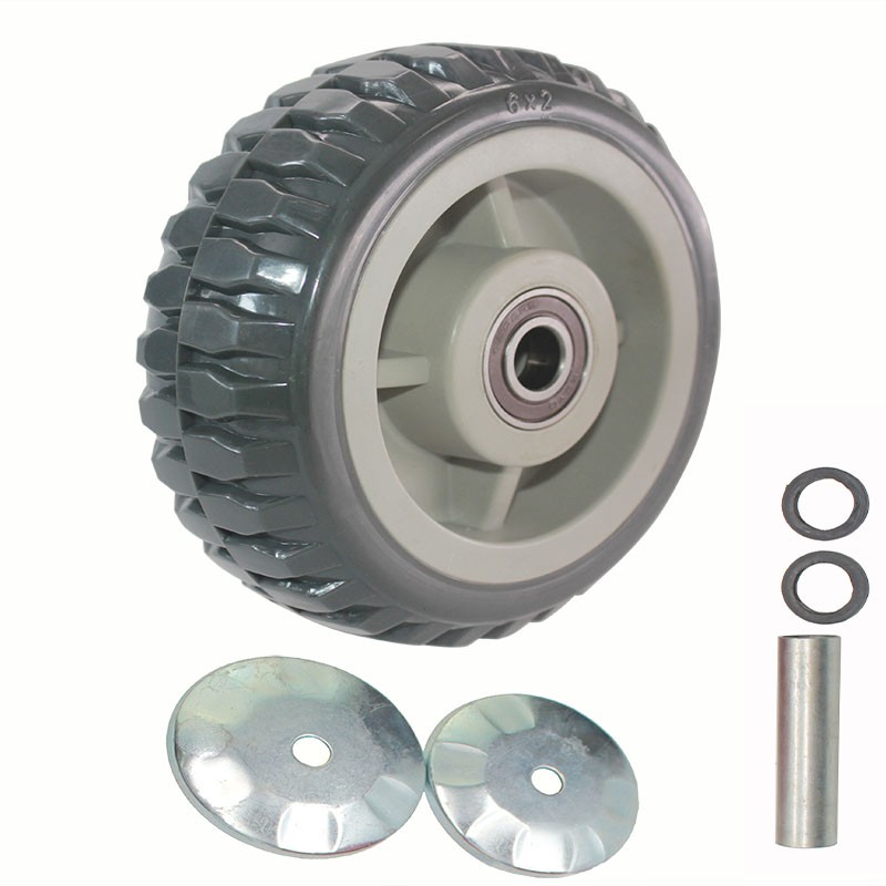 万向轮重型寸聚氨酯静音脚轮寸5寸8寸工业平板拖车手推车轮子