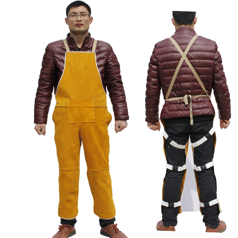 牛皮电焊焊工围裙焊接防护服隔热防护围裙焊接工作服电焊整皮皮裙
