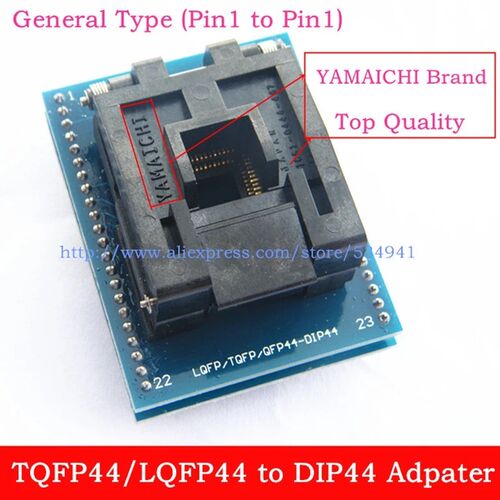TQFP44转DIP44烧录座SA245A测试适配VQFP LQFP座IC51-0444-467