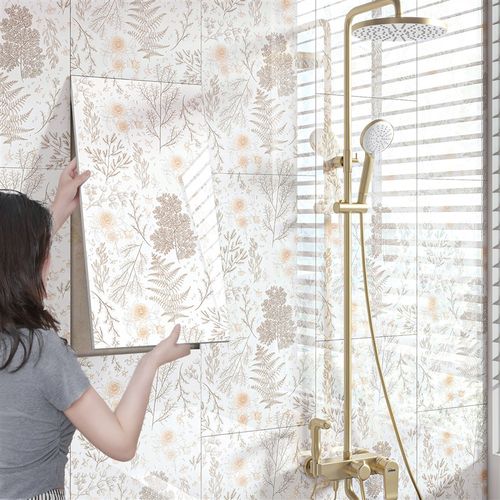 卫生间仿瓷砖墙贴墙纸自粘防水防潮PVC墙板墙面装饰遮丑墙壁贴纸