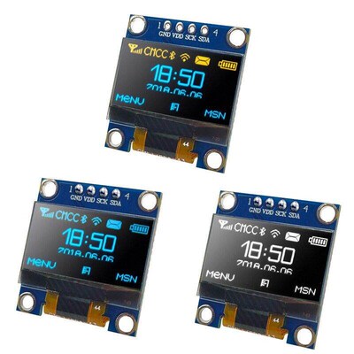 0.96寸液晶屏IIC通信12864 OLED显示屏模块ssd1306树莓派