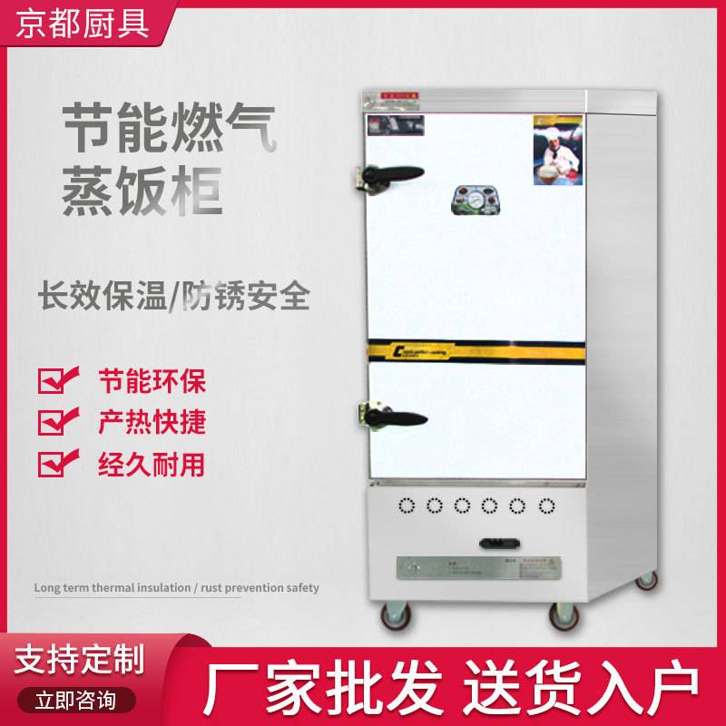 商用酒店餐饮蒸饭柜设备 全自动蒸饭车双层保温燃气智能蒸箱蒸柜