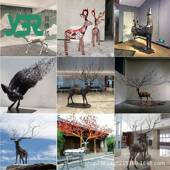 不锈钢雕塑厂家大型金属镜面景观展厅网红水镜户外地标性城市小品