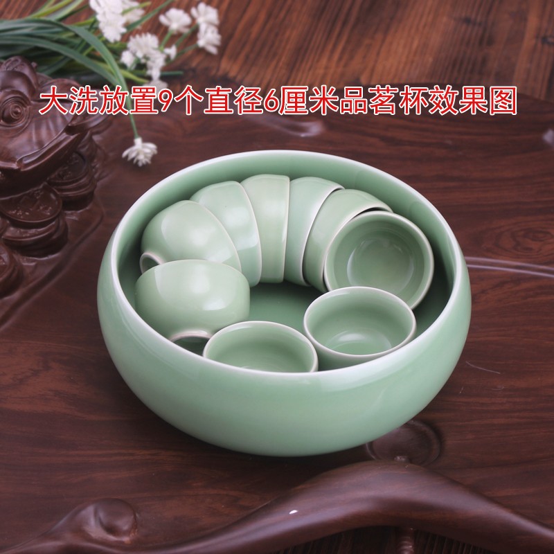 龙泉青瓷 茶道配件大号茶洗笔洗 杯洗功夫茶具茶道配件 水盂 水洗