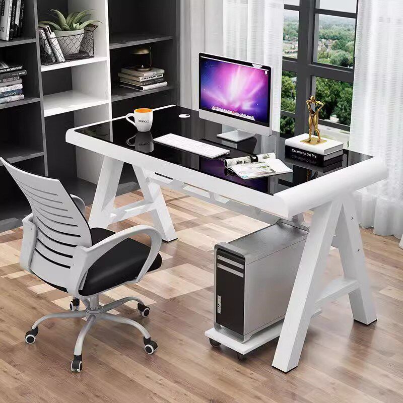 电脑桌台式桌子出租屋游戏电竞卓卧室家用写字桌钢化玻璃办公卓子