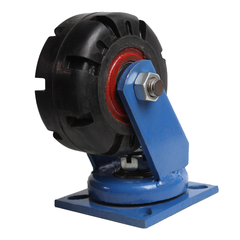 高载重寸铁芯橡胶万向轮寸8寸10寸定向刹车手推车静音耐磨轱辘