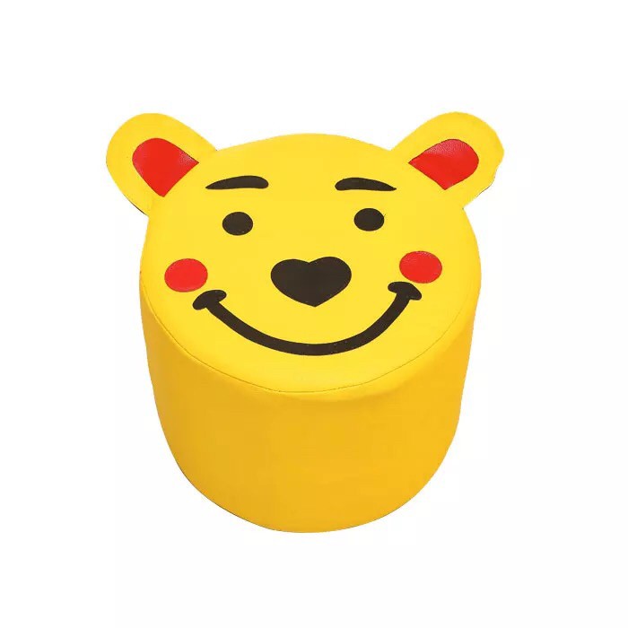 卡通小皮墩皮革换鞋凳矮凳沙发凳圆小凳脚凳家用凳儿童凳坐墩