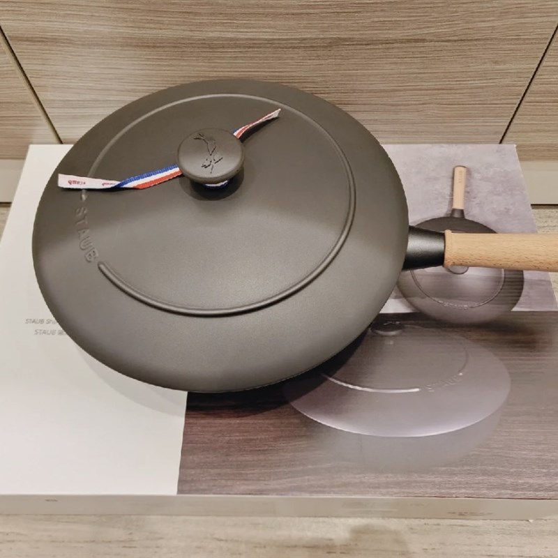 Stub铁锅中式炒锅30cm大口径炒菜锅铁锅无涂层燃气电磁炉熟铁
