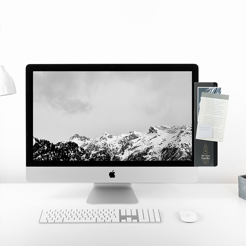 雯屋电脑显示器屏幕侧边留言板便利贴办公便签文件夹插袋贴板