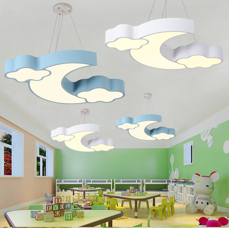 led创意彩云吊灯简约卡通儿童房幼儿园灯具游乐园培训机构装饰灯
