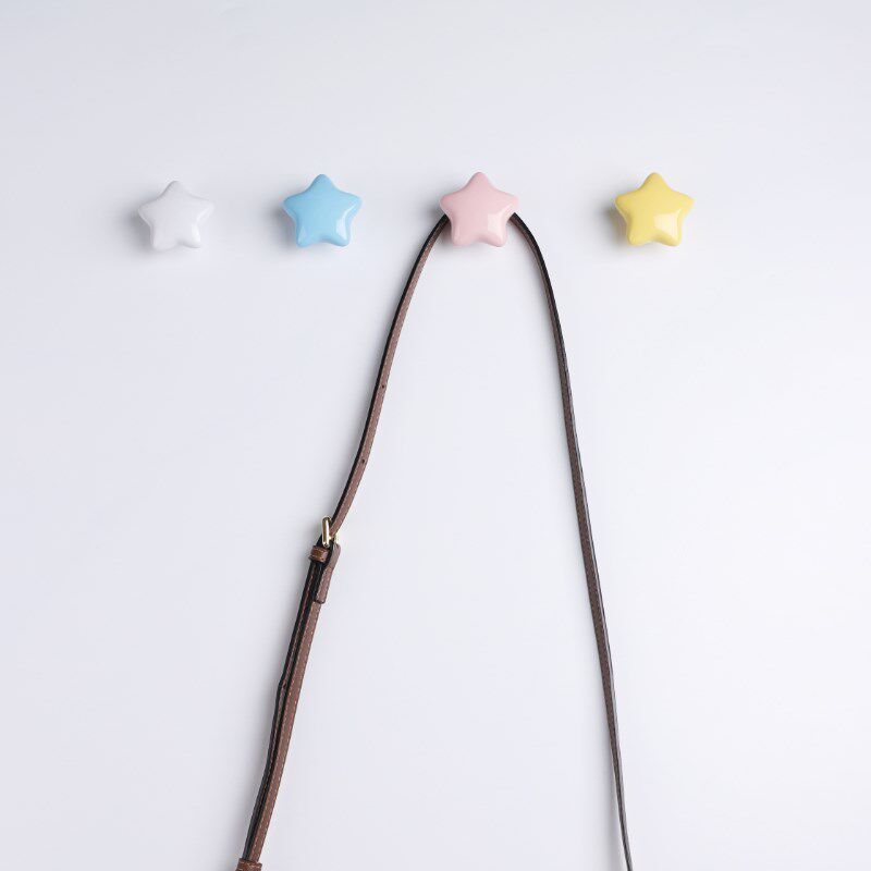 新款亮光星星衣柜外侧面挂钩免打孔高级感创意强力粘钩单个挂衣柜