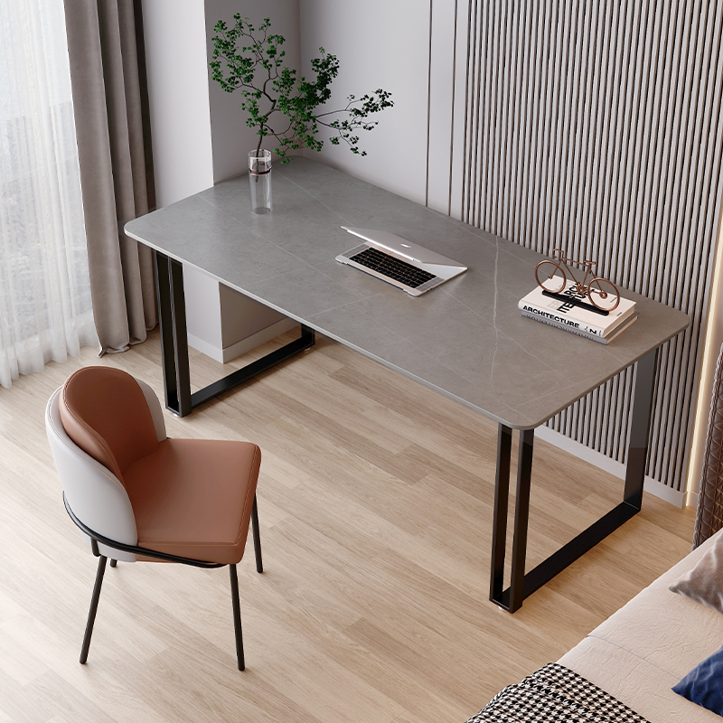岩板书桌简约现代电脑桌卧室家用办公桌长方形书房写字桌简易桌子