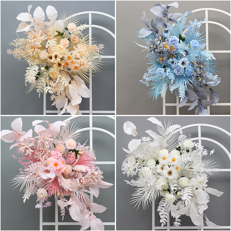 婚庆仿真花柚子叶挂花森系红色香槟系点花排花角花路引花背景花艺