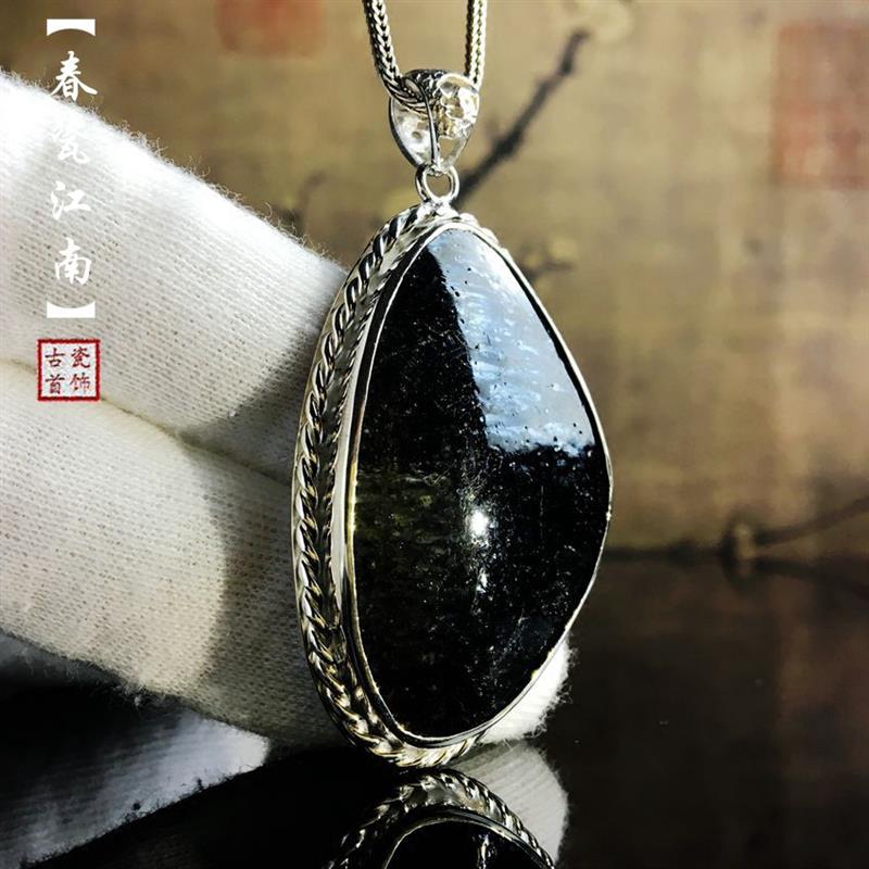 古瓷片吊坠碎瓷片老宋代建窑古瓷首饰民族风饰品文化创意礼品古风