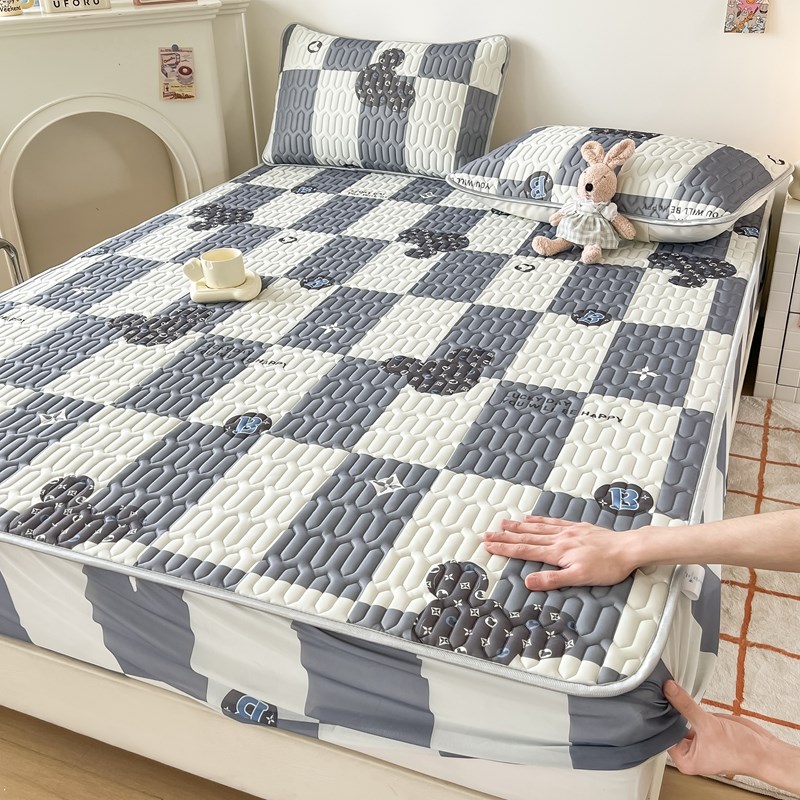 夏季乳胶冰丝凉席床笠床罩三件套学生宿舍单人床垫保护罩2025新款