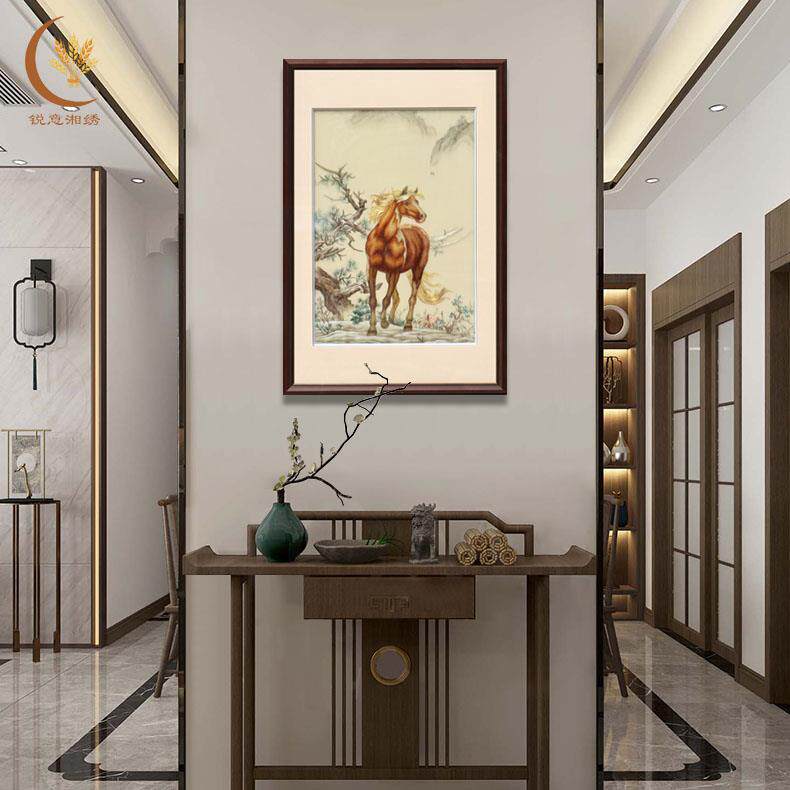 湘绣手工餐刺绣教玄关过道厅客厅挂画湖南礼特色品老师LYM师节礼